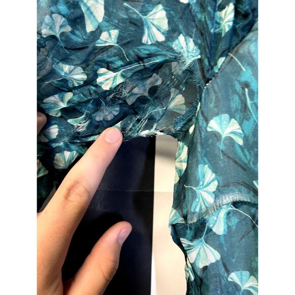 RACHEL ZOE Dolores Boat Neck Ruched Sleeve Chiffon Mini Dress Size XS $385 - Picture 6 of 11